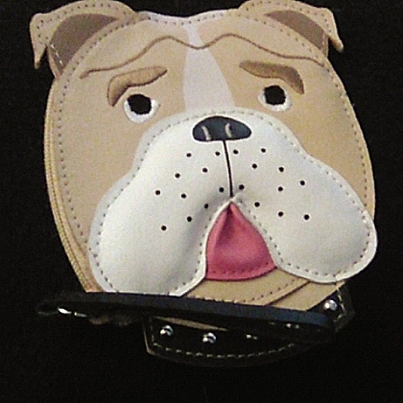 ❤️🐶🐾Rolf's  leather Bull dog face  coin purse - Picture 3 of 3